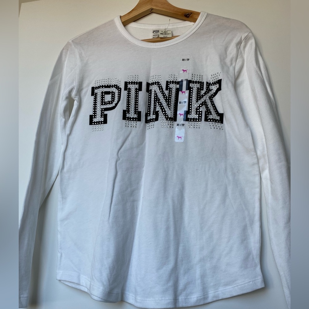 New Victoria Secret Pink White Shirt XSmall